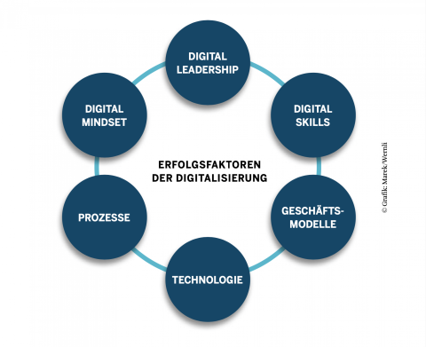 Grafik mit den Erfolgsfaktoren der Digitalisierung